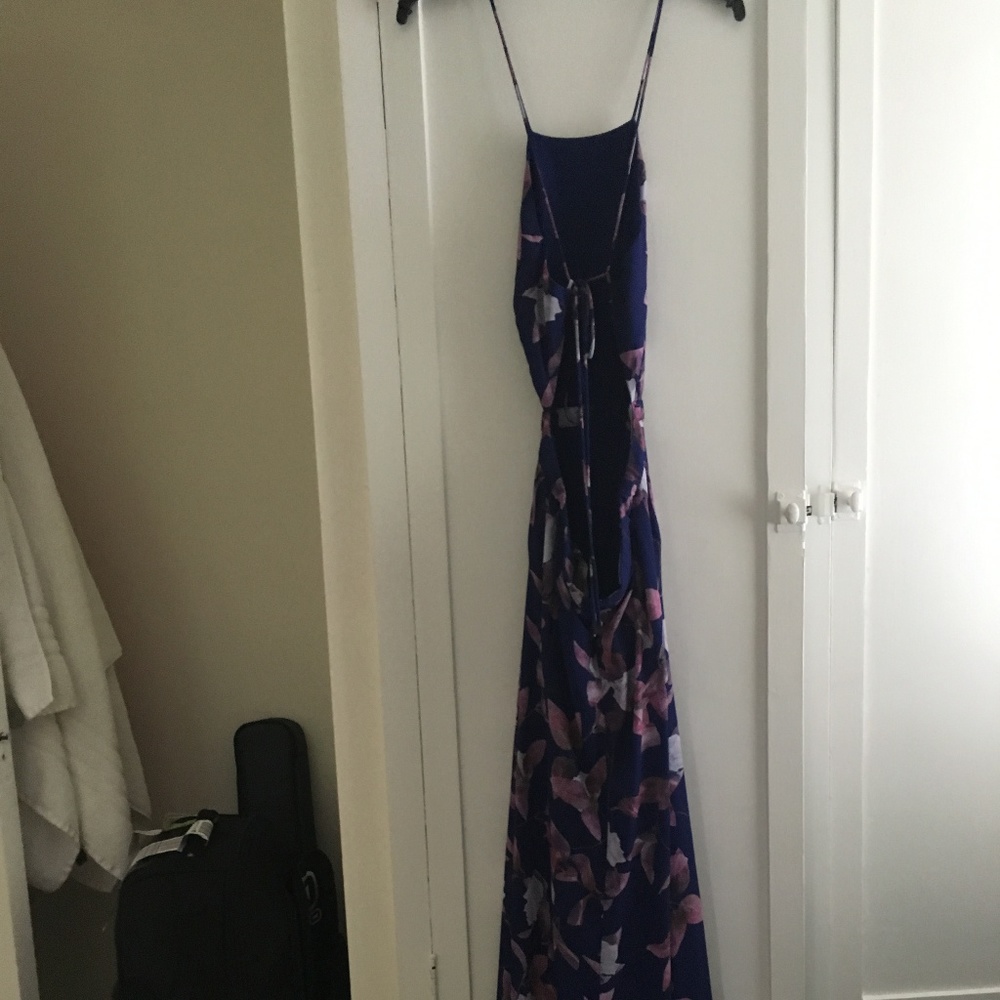 Purple floral slit Fame and Partners Dress